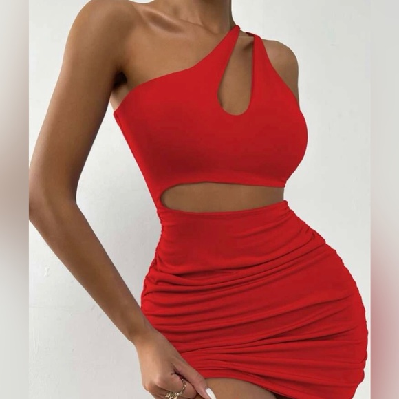 Shein one shoulder cut out BodyCon Dress - Picture 1 of 4